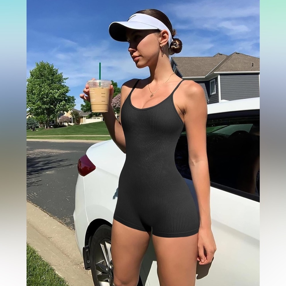 AMAZON Thick Ribbed Seamless One Piece Sculpting Bodysuit